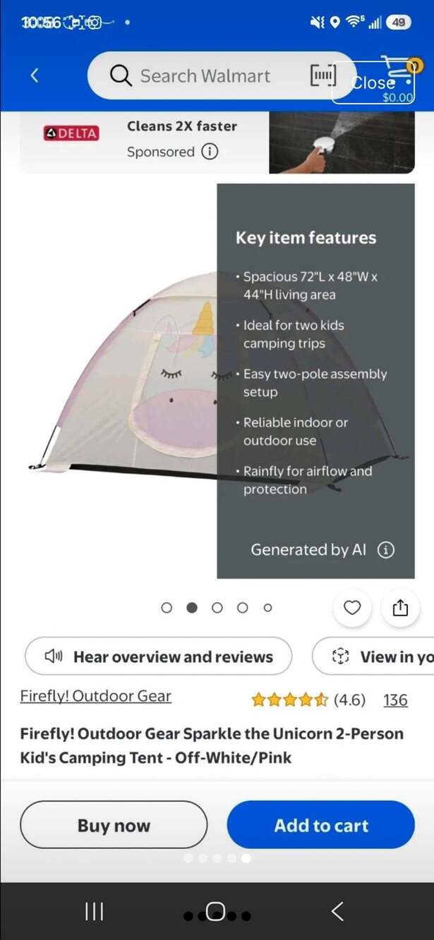 Firefly! Outdoor Gear Sparkle the Unicorn 2-Person Kid's Camping Tent